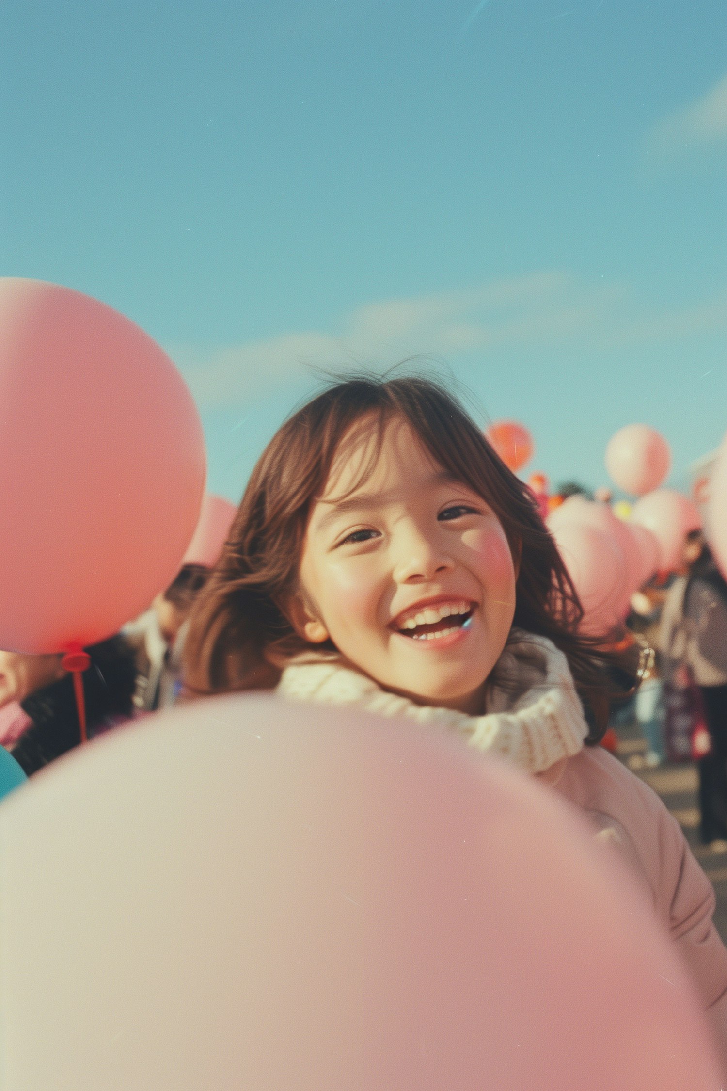 Joyful Girl at Outdoor Celebration