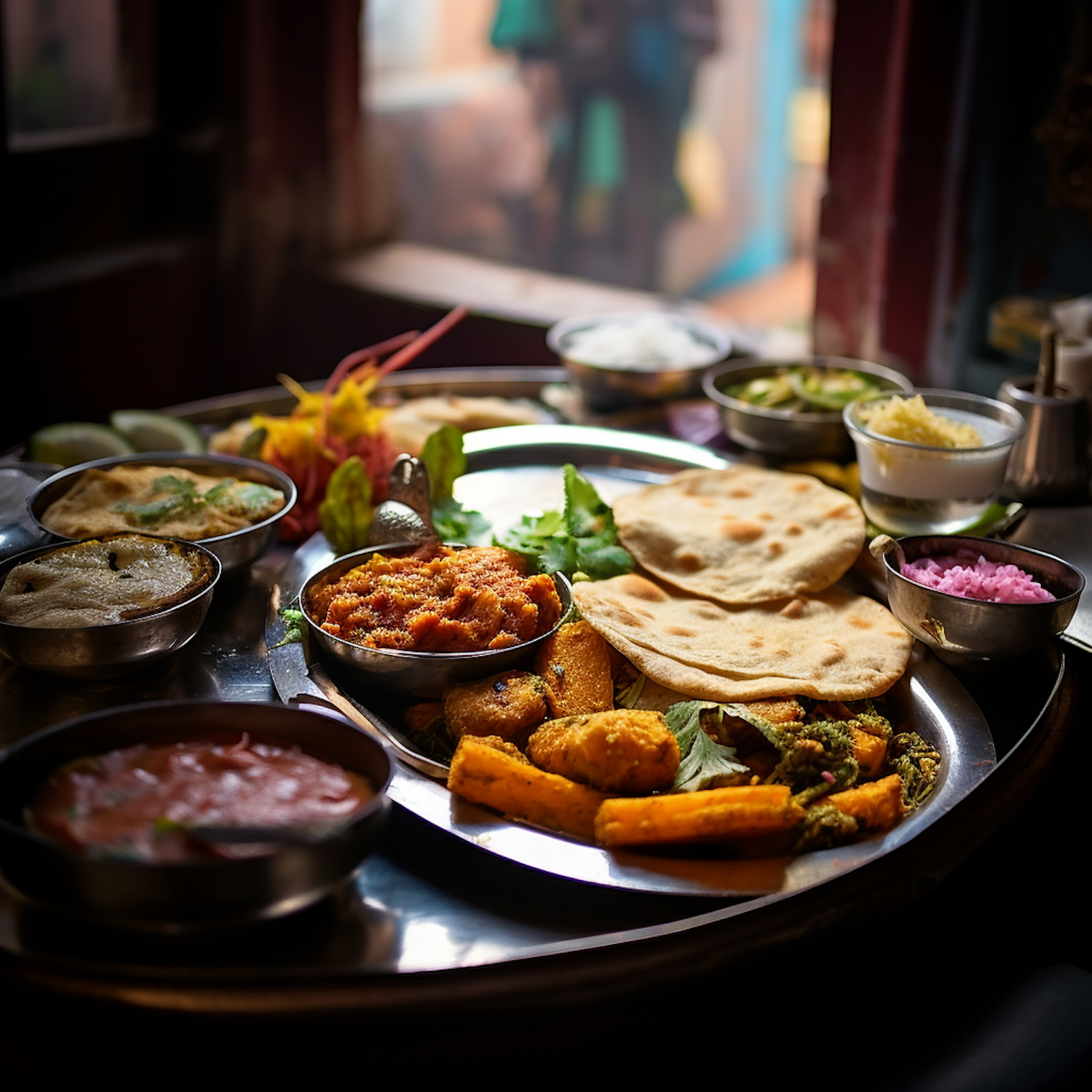 Traditional Indian Thali Feast