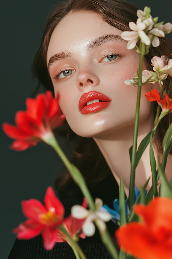 Portrait With Flowers