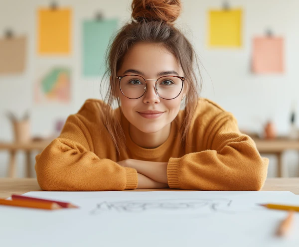 Creative Portrait of a Young Woman