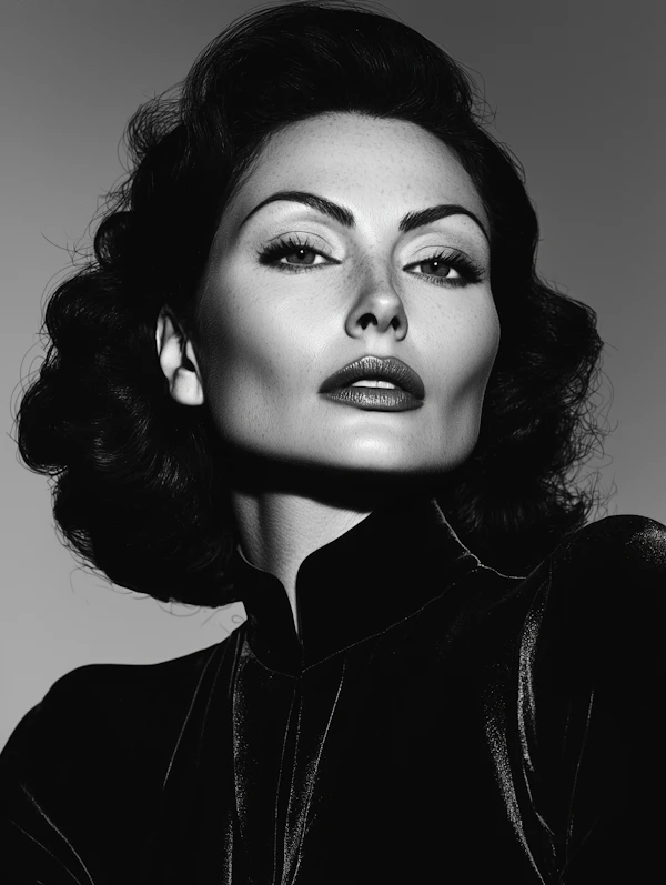 Black and White Portrait of a Woman