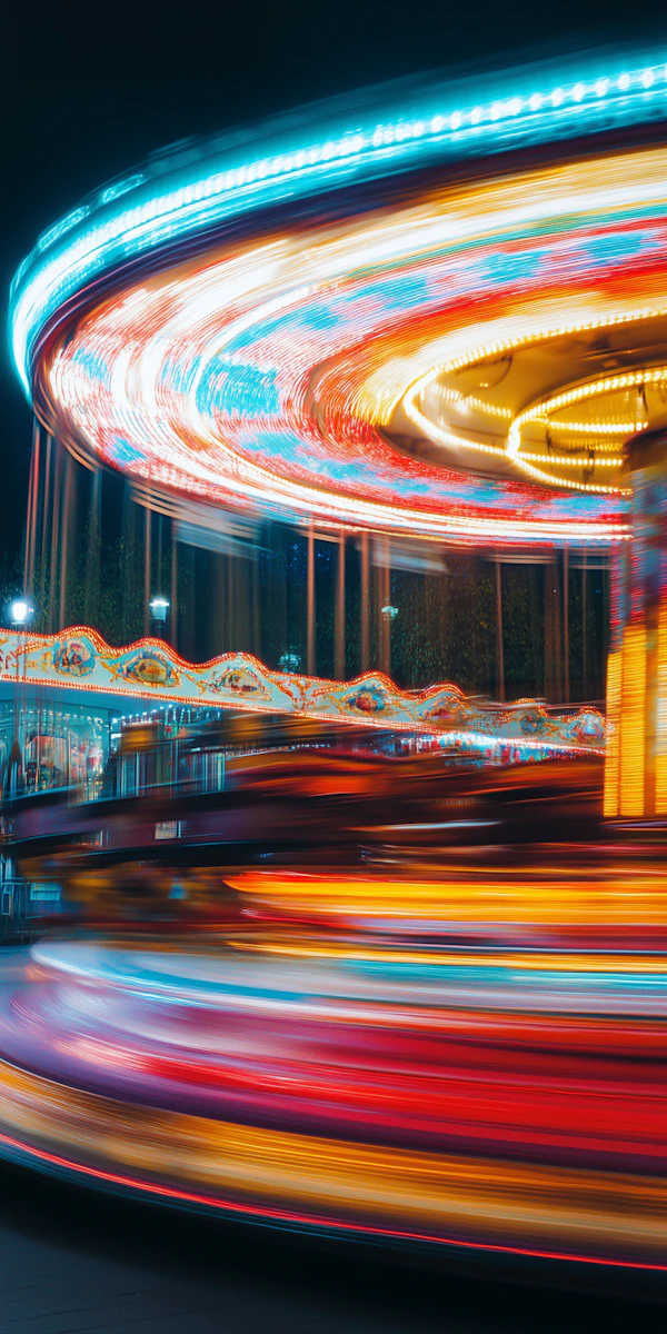 Vibrant Night Carousel