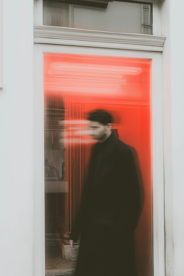 Blurred Neon Walk