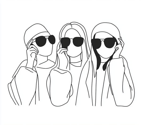 Three Women in Sunglasses