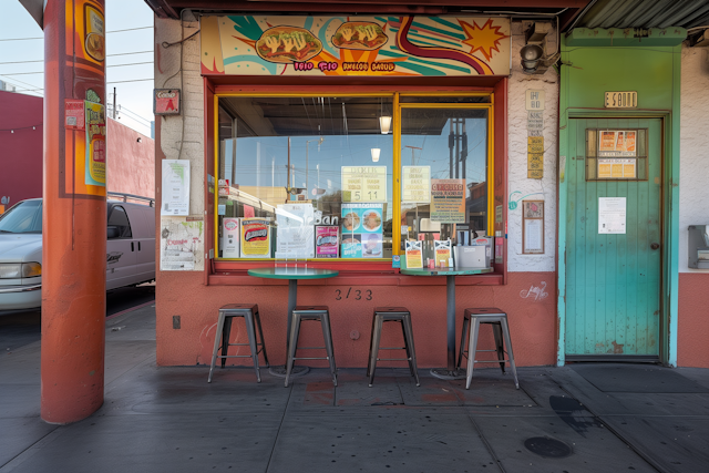 Colorful Street-side Eatery