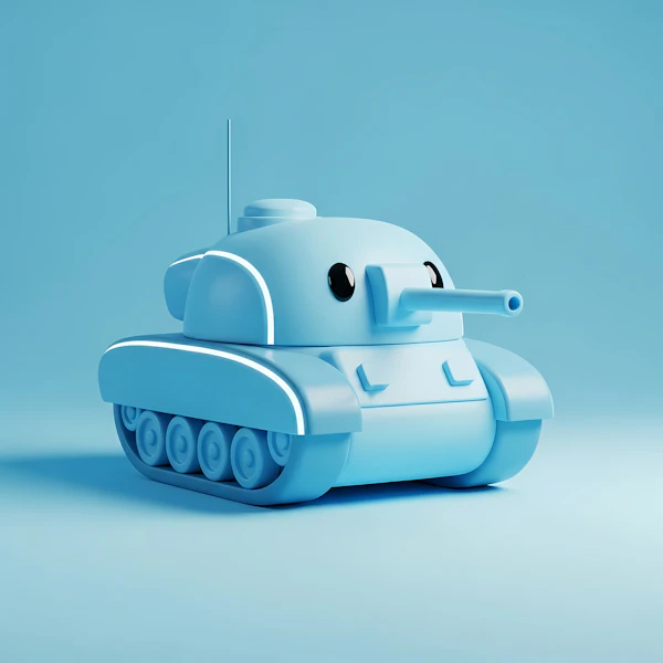 Cartoonish Blue Tank