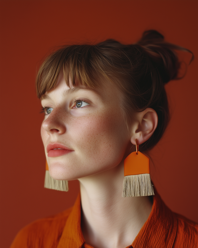 Portrait of a Young Woman with Orange Earrings