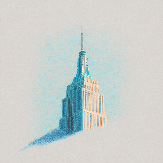 Pastel Skyscraper Art