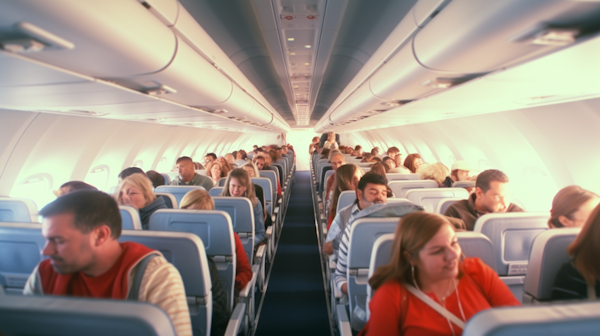 Airplane Cabin Communal Journey