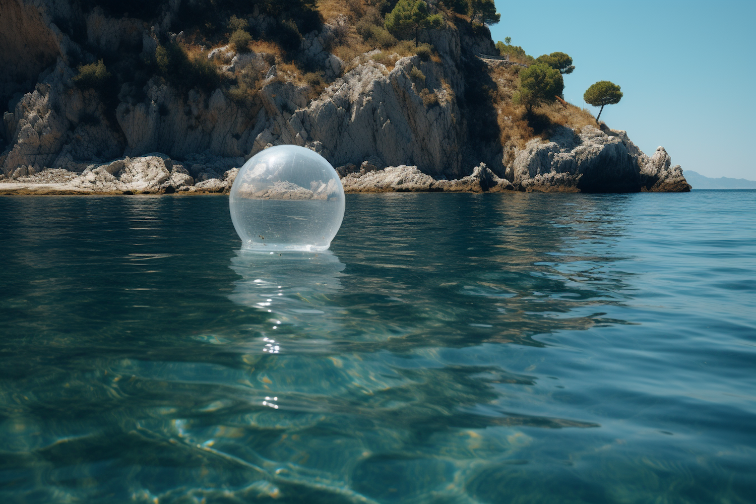 Tranquil Reflections: Sphere Amidst Nature