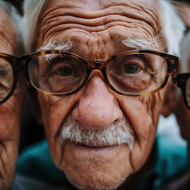 Elderly Man with Glasses