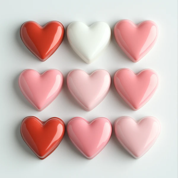 Glossy Heart Grid