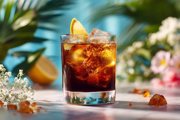 Iced Coffee with Lemon