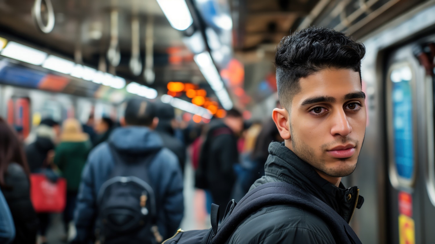 Young Man in Subway Station