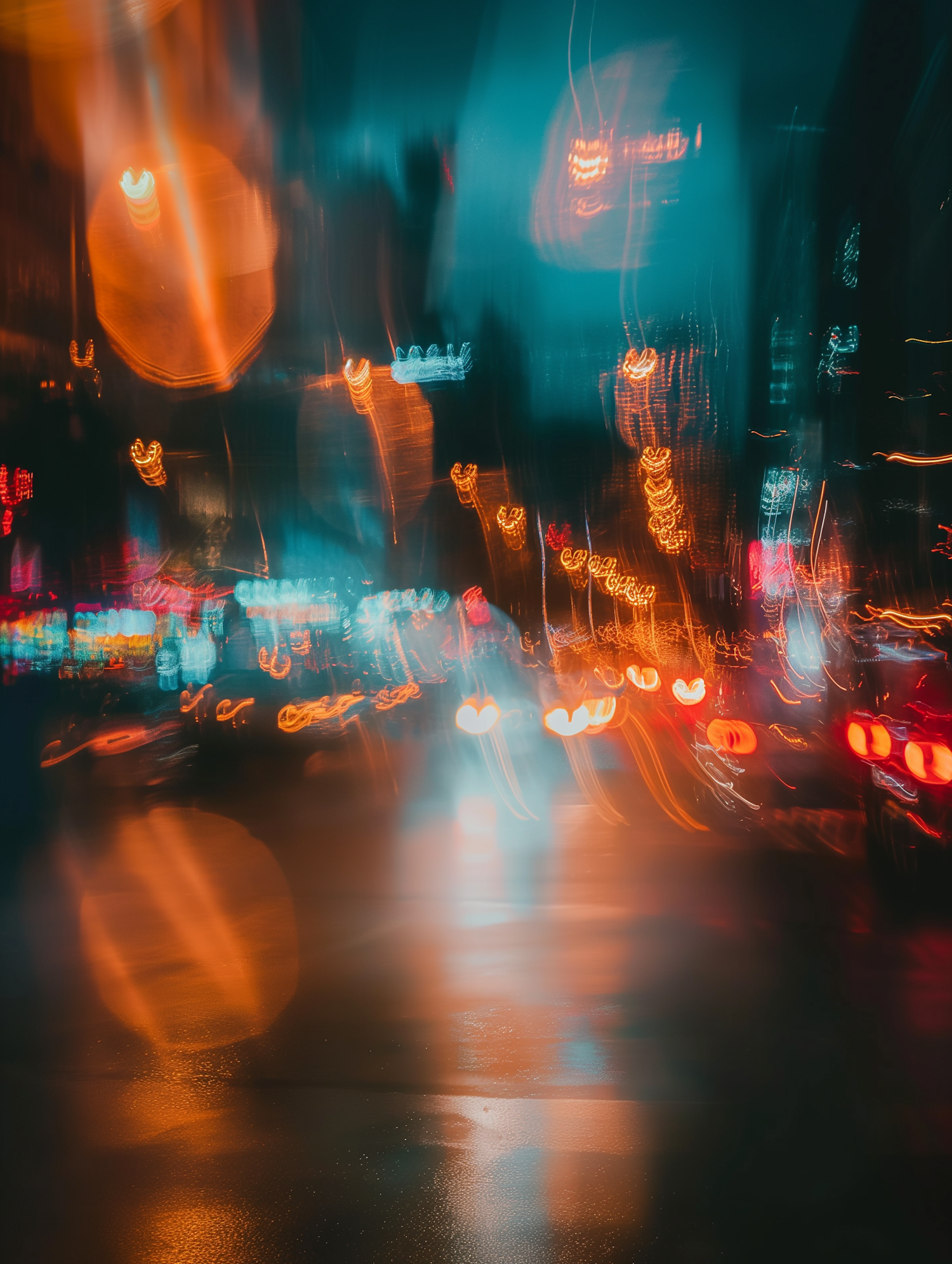 Urban Light Trails at Night