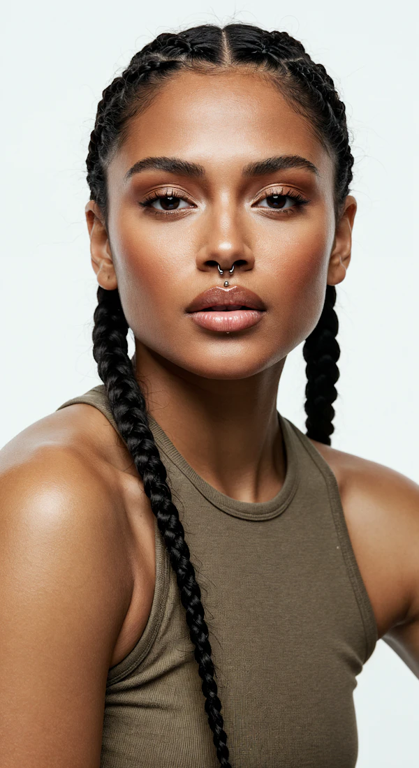 Confident Braided Woman