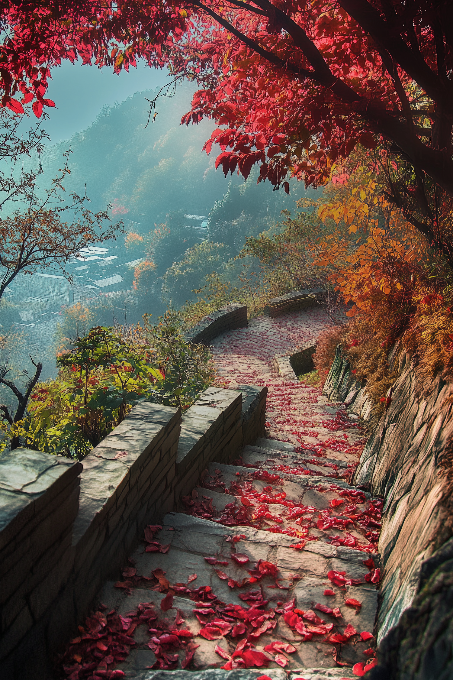 Serene Autumn Pathway