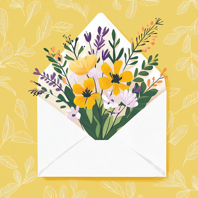 Floral Envelope