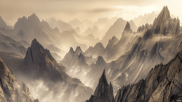 Misty Mountain Range