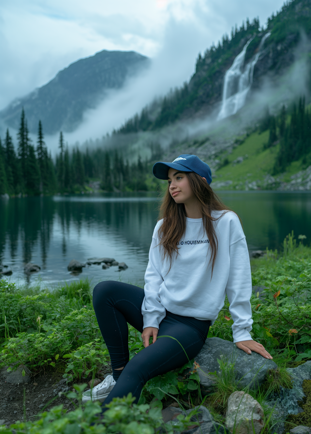 Serene Mountain Lake Contemplation