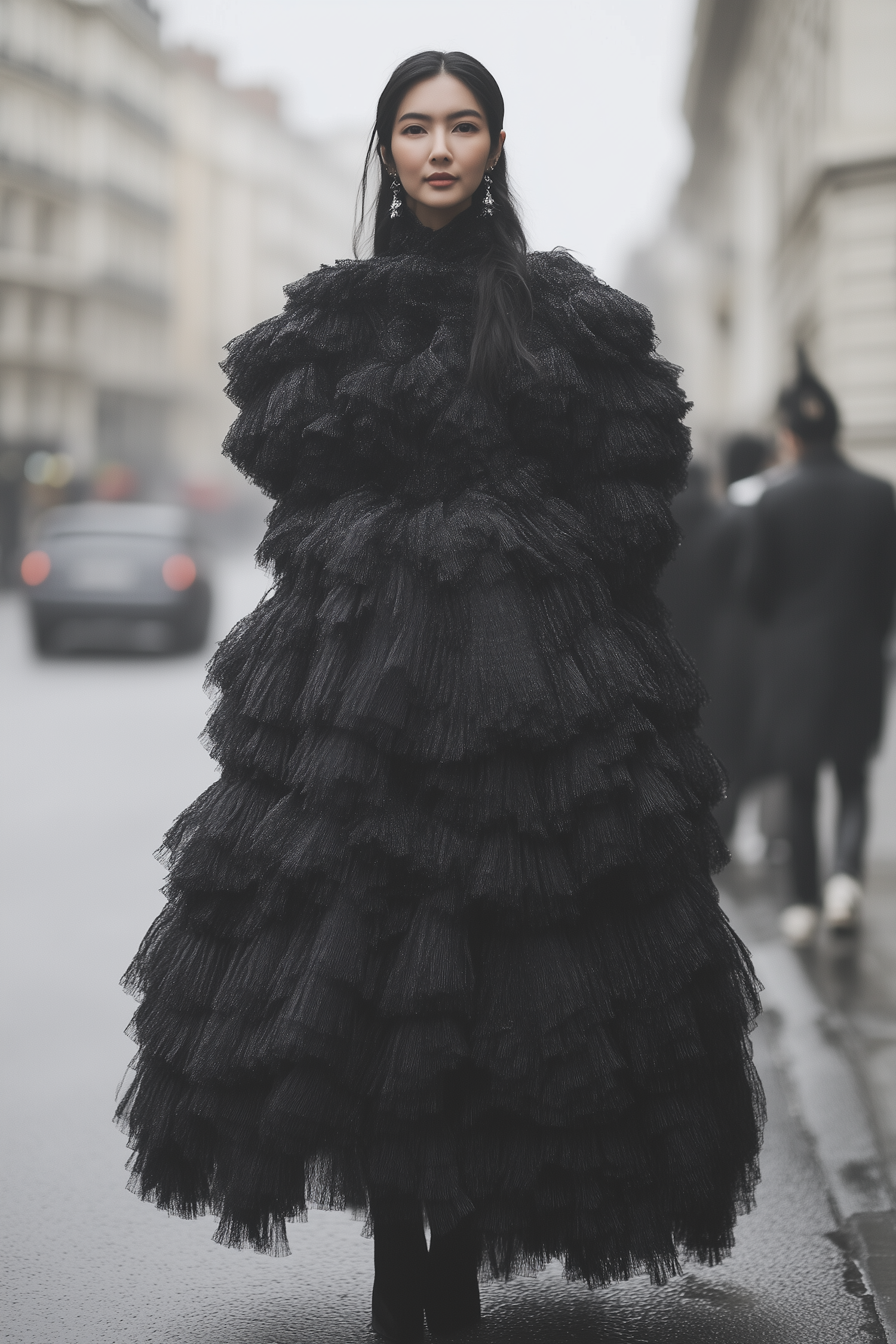 Woman in Black Dress