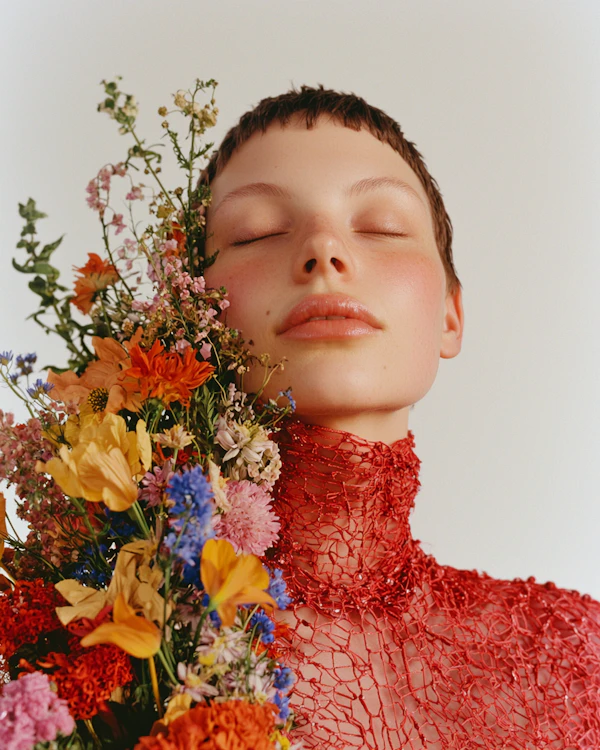 Serene Floral Portrait