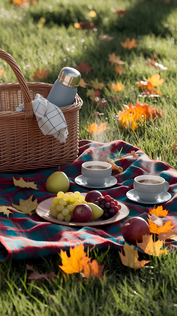 Autumn Picnic Scene