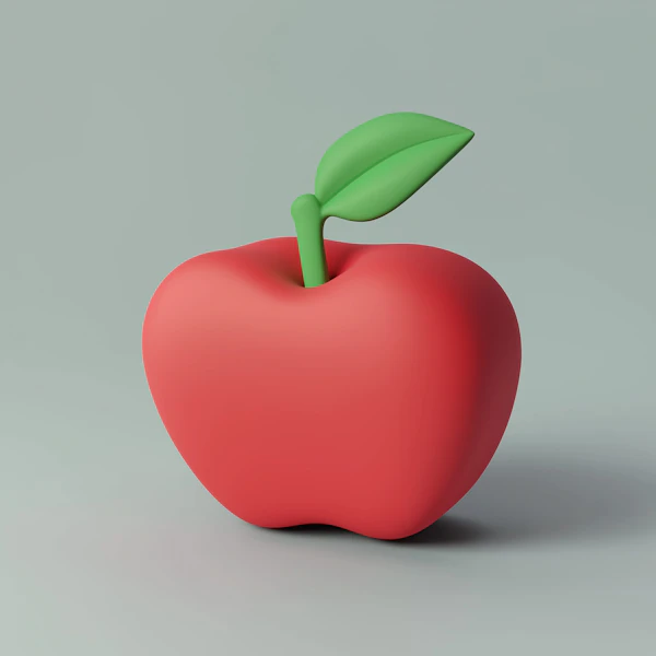 Minimalist Red Apple