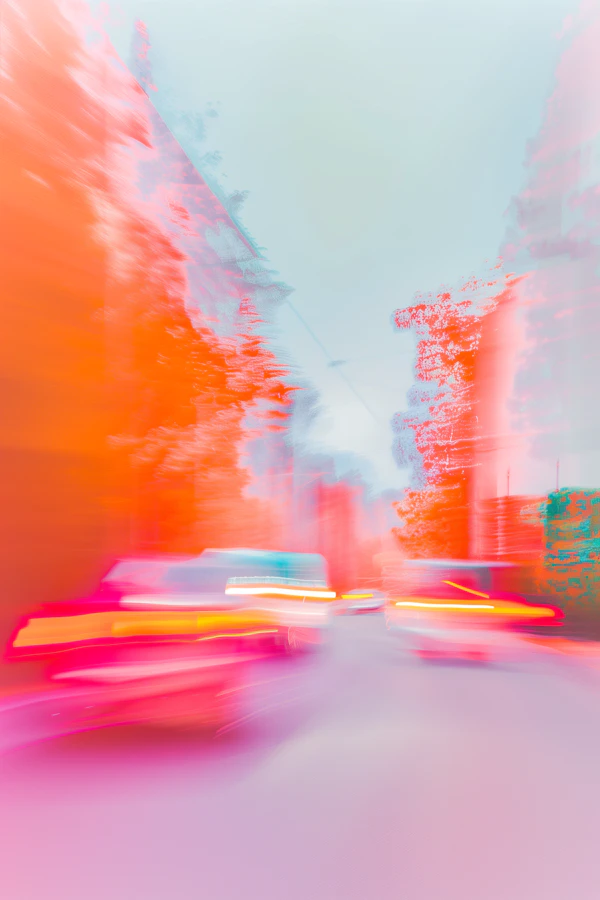 Neon City Motion Blur