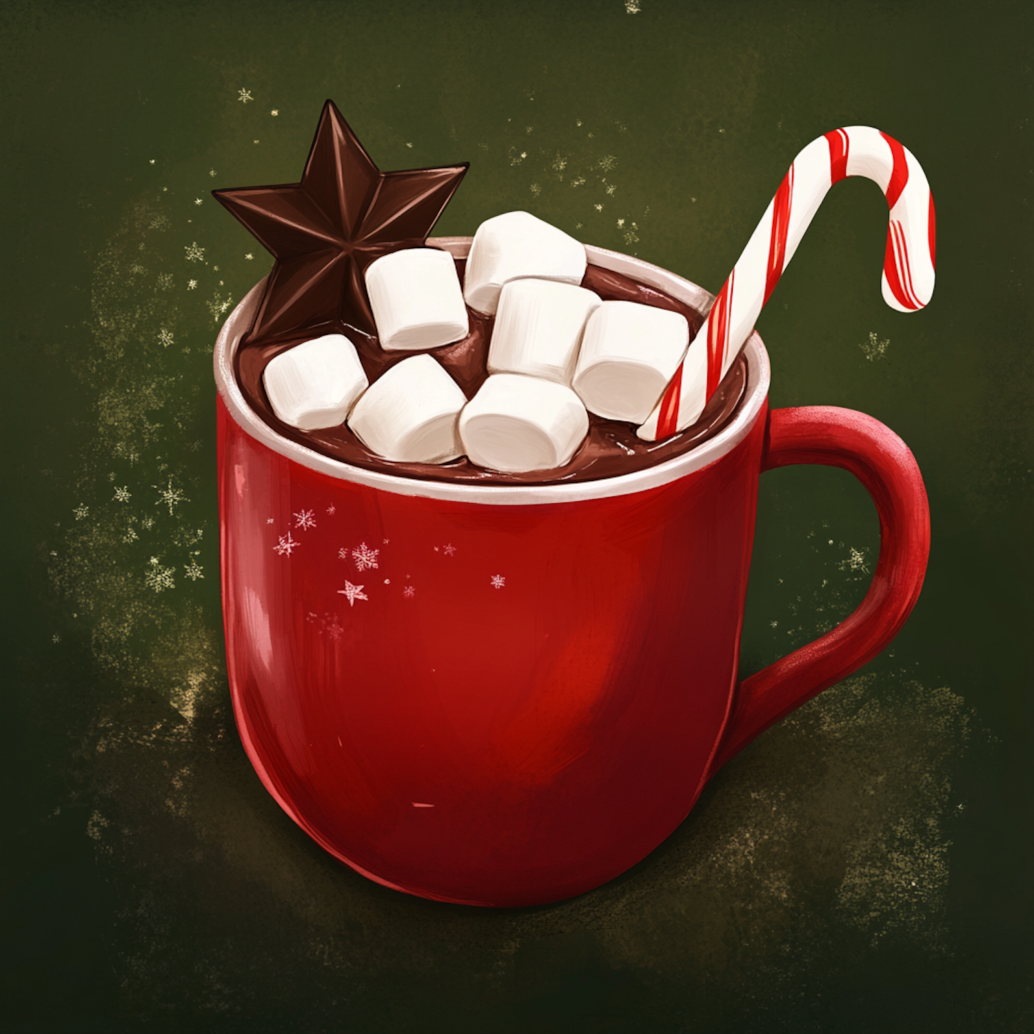 Festive Hot Chocolate with Marshmallows