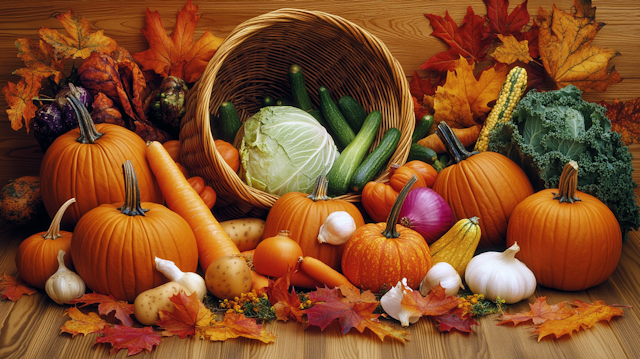 Autumnal Vegetable Arrangement