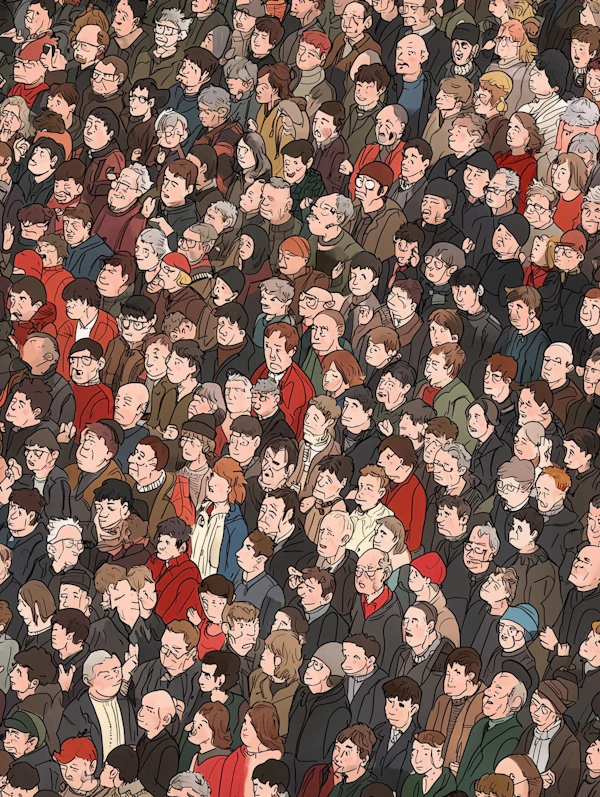 Diverse Crowd Illustration
