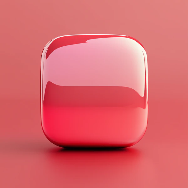 Glossy Red Cube