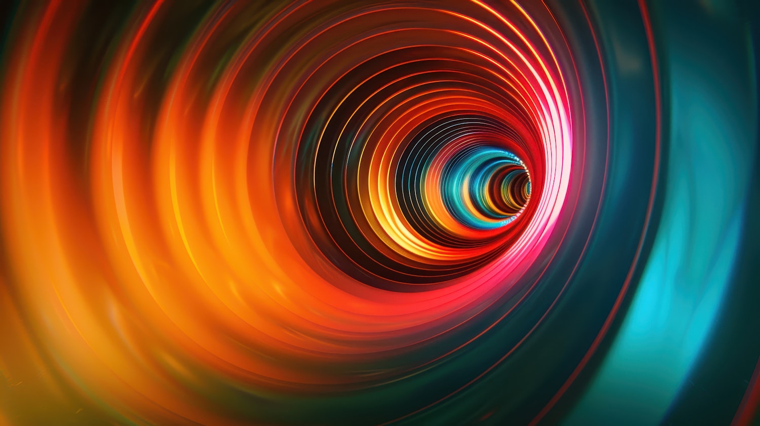 Vibrant Swirling Tunnel