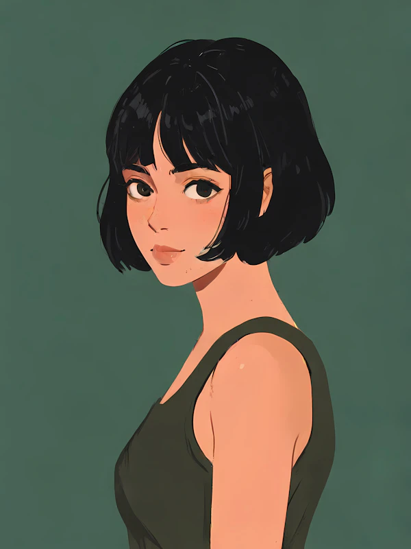 Tranquil Portrait of a Young Woman