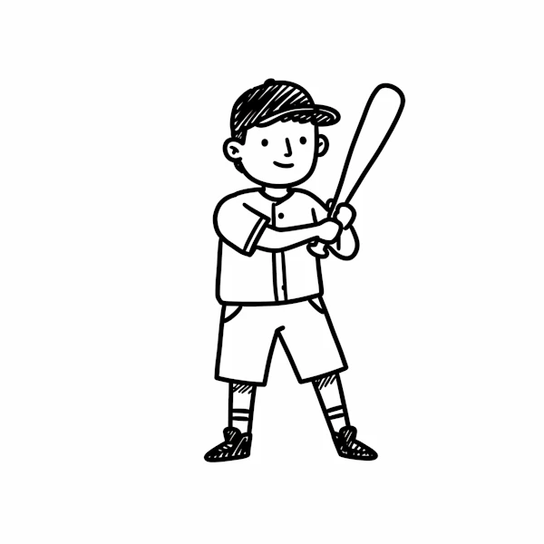 Cartoon Baseball Player