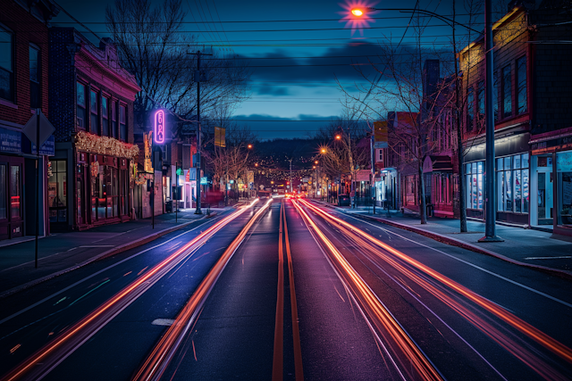 Cinematic Night Street Scene