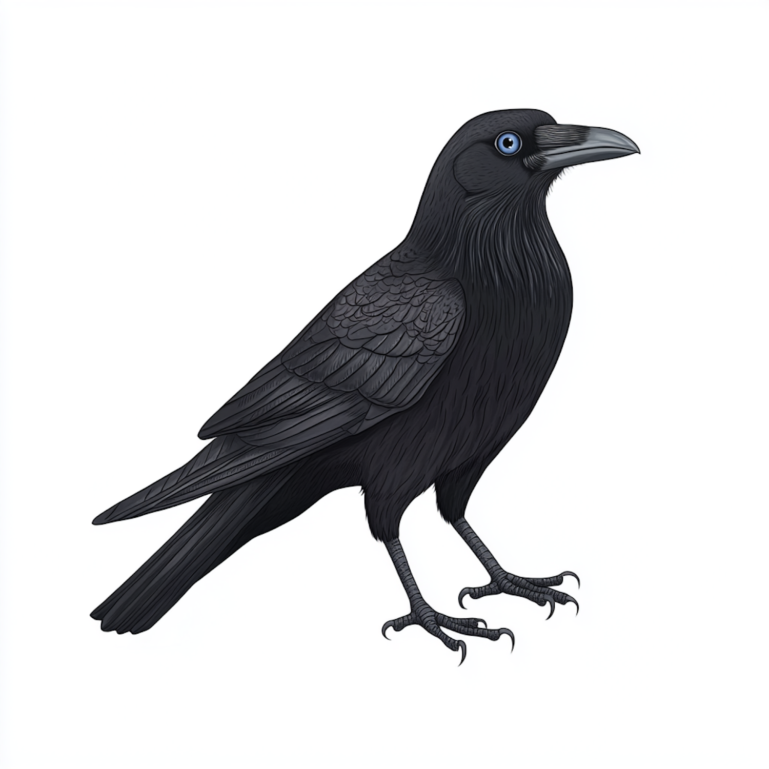 Illustration of a Black Crow