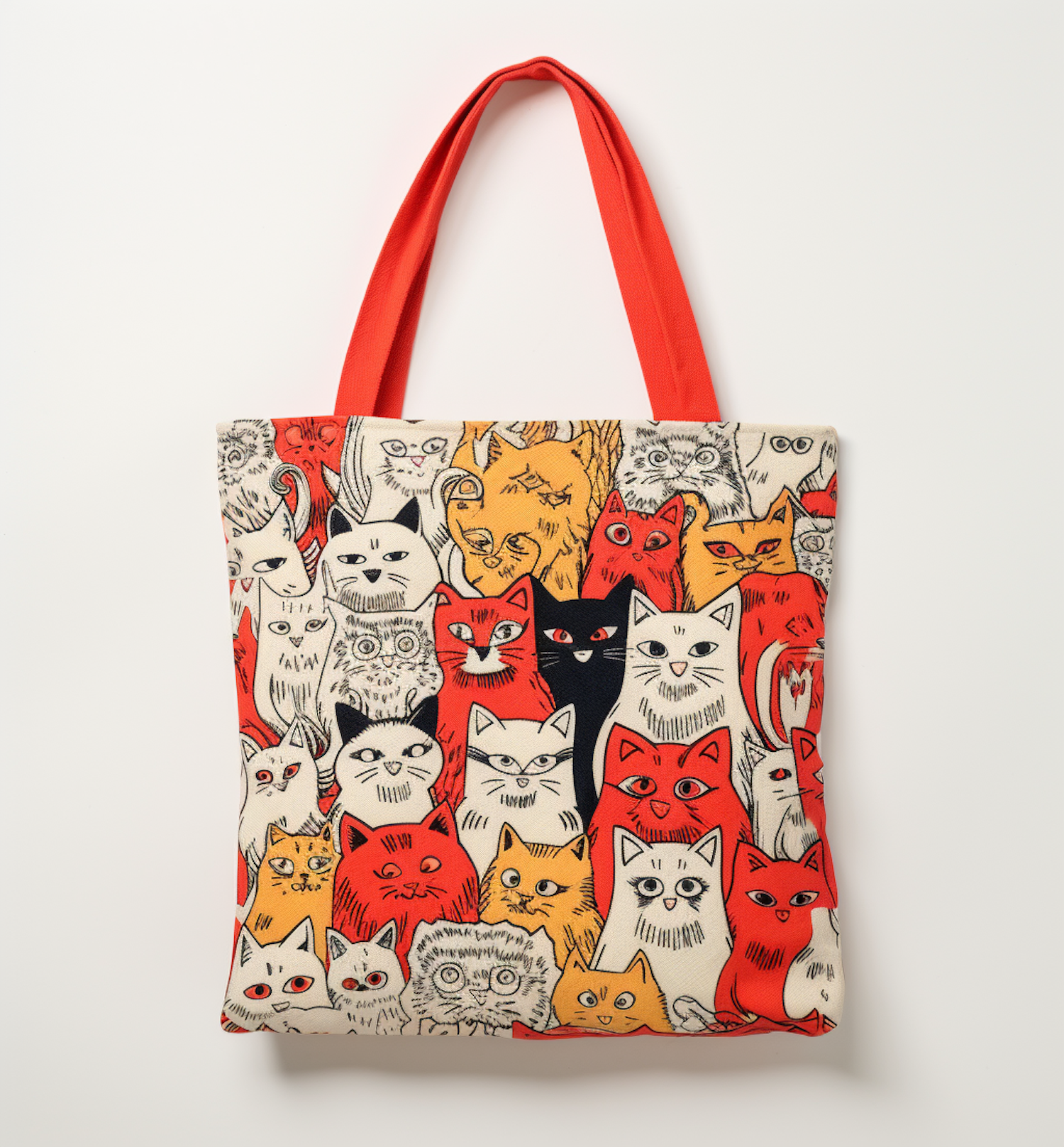 Whimsical Cat Carnival Tote Bag