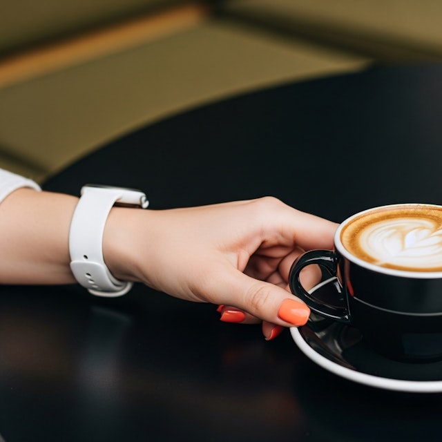 Manicured Hand with Coffee