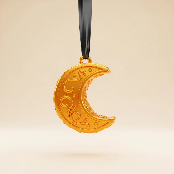 Golden Crescent Pendant