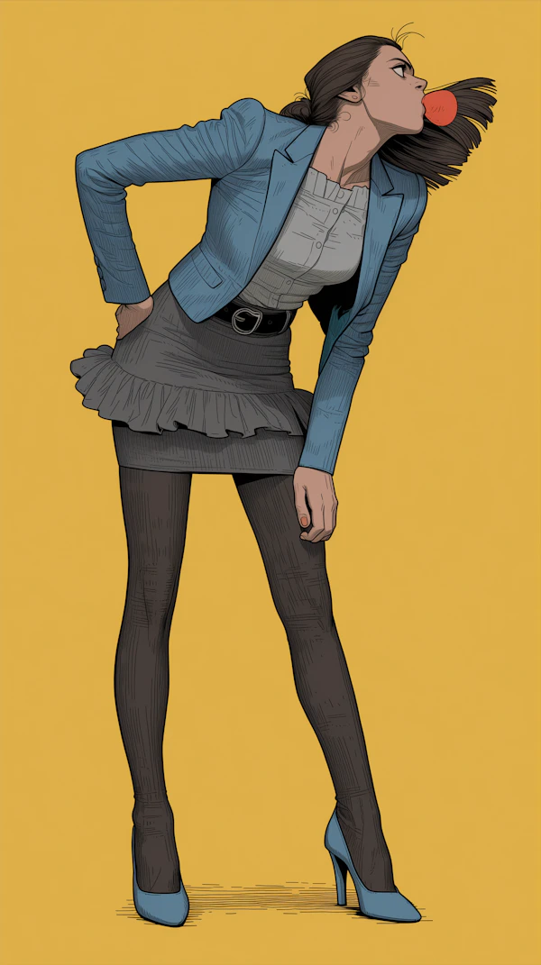 Dynamic Woman Illustration