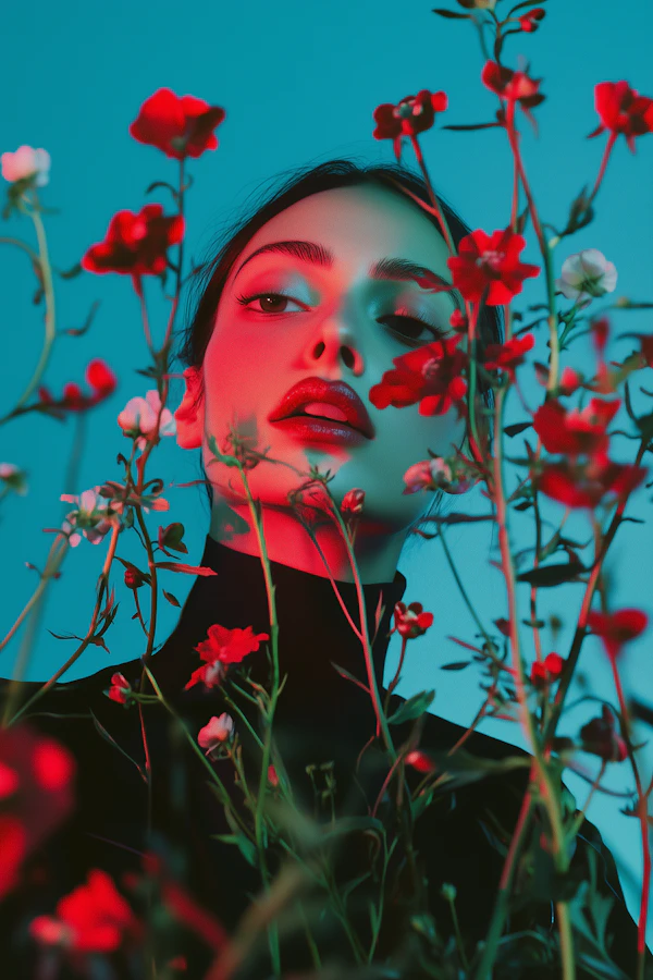 Dramatic Floral Portrait