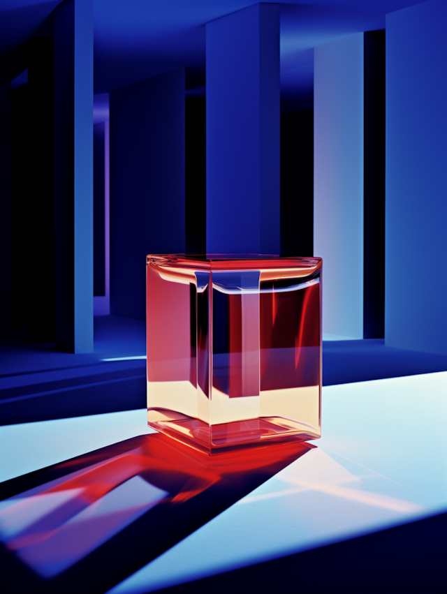 Geometric Glow: The Warmth Within Cool Abstraction