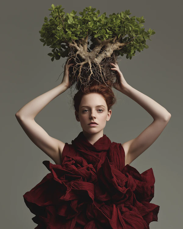 Woman with Bonsai