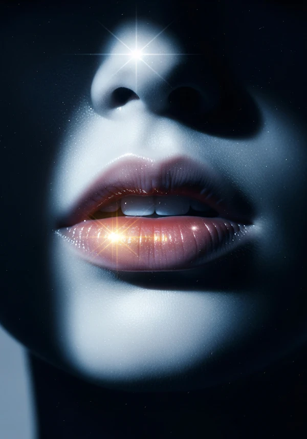 Glossy Lips Close-Up
