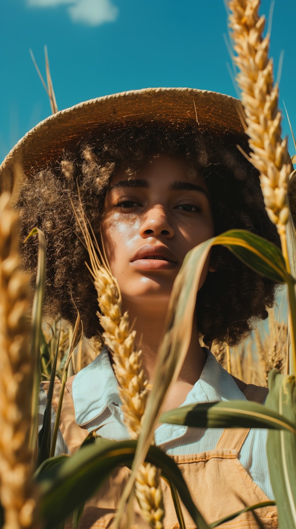 Woman in Wheat Field