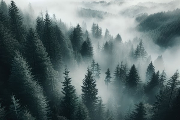 Misty Forest Serenity
