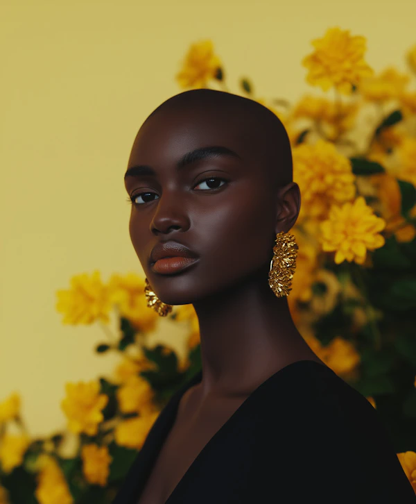 Elegant Floral Portrait