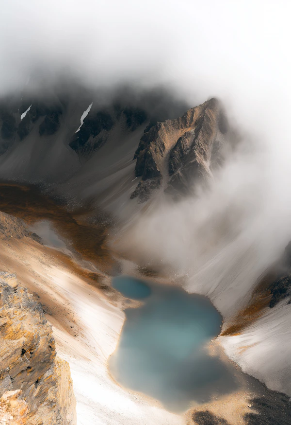 Misty Alpine Lake